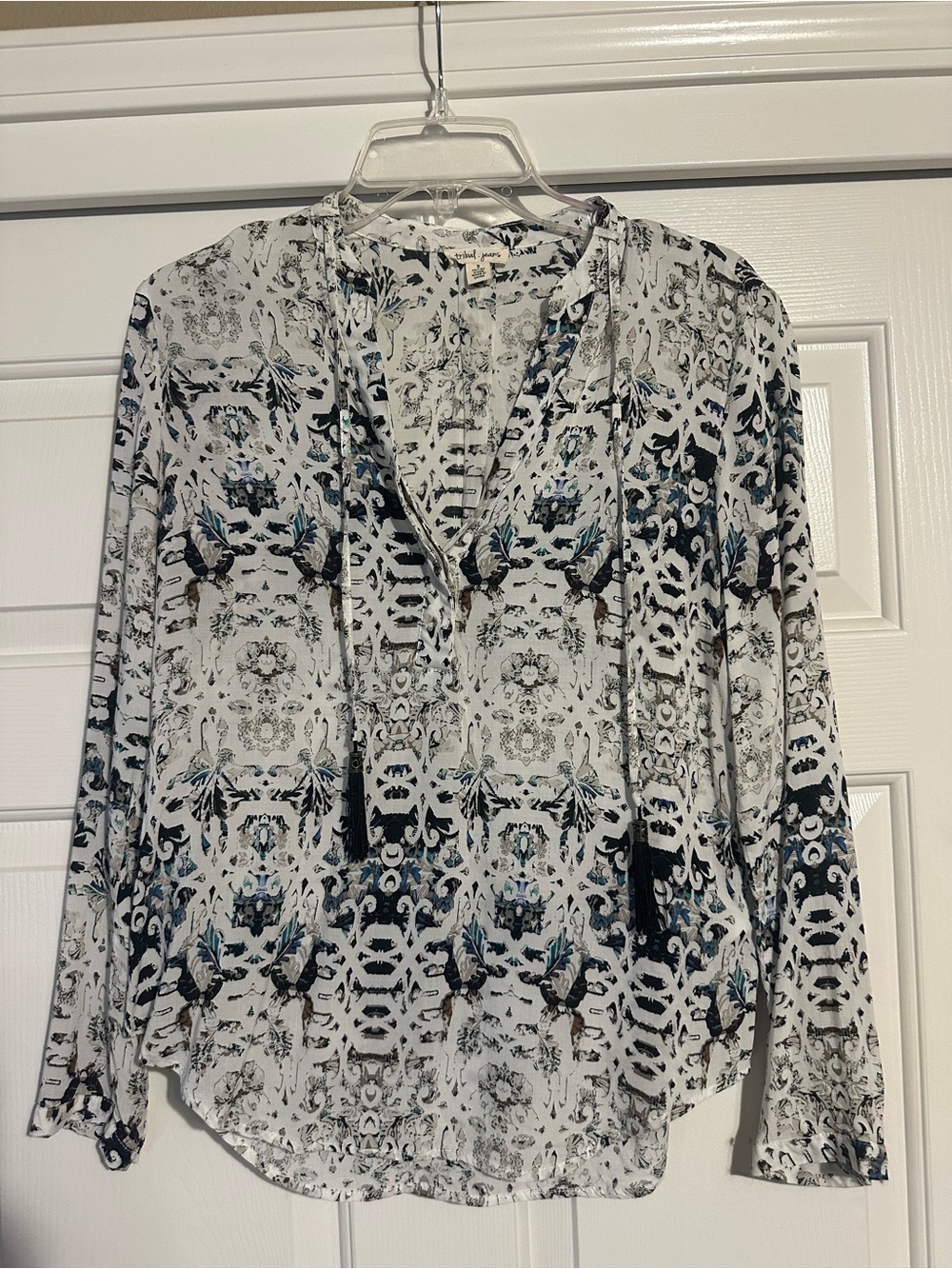 EUC Boutique Tribal Jeans Size S Lightweight Tunic Blouse